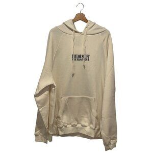 Taylor Swift The Eras Tour Cream Graphics Causal Pullover Hoodie Women's Size XL